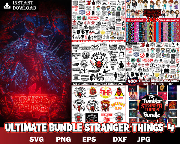 Ultimate Bundle Stranger Things SVG Bundle, Stranger Things PNG Bundle, Stranger Things Bundle, Stranger Things Cut Files