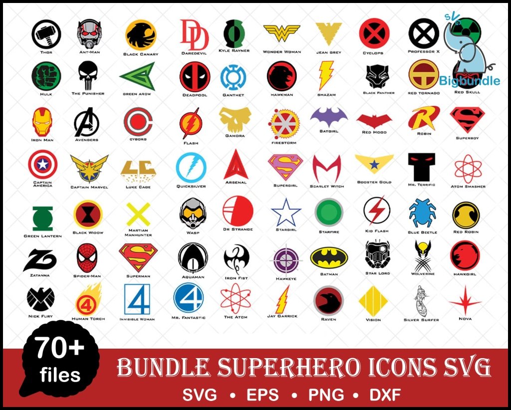 Superhero Svg, Super Hero Logo svg, Superhero Characters, Marvel svg ...