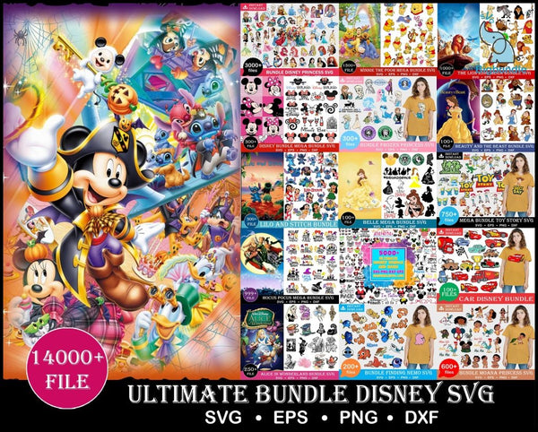 Ultimate Disney Bundle svg, Fun Disney bundle, Disney svg bundle, Big bundle SVG and for cricut files, Clipart Svg