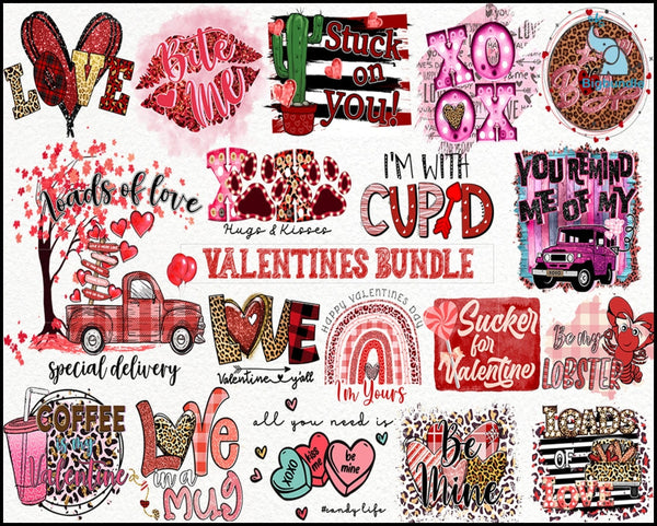 Valentine's day Sublimation, Valentines Day Sublimation bundle, Valentine Day love sublimation Design Digital Download, PNG, ClipArt