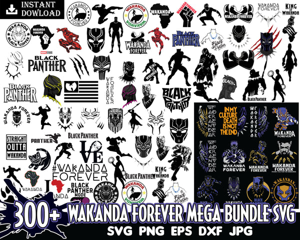 Wakanda Forever Black Panther SVG PNG JPG EPS Sublimation Design, High Quality, Instant Download