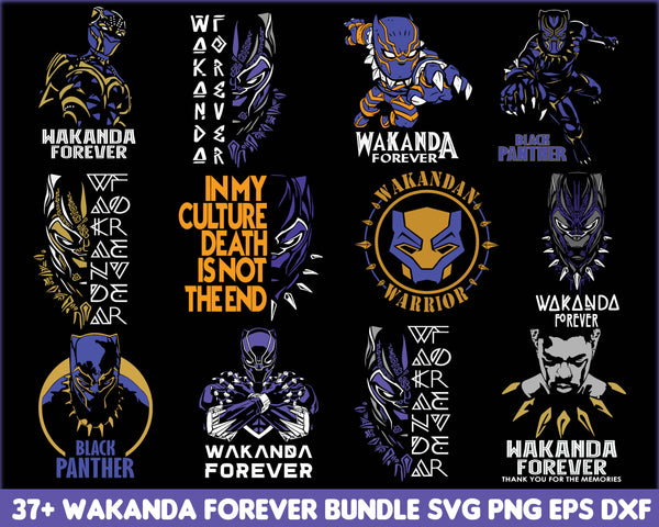 Wakanda Forever Black Panther SVG PNG Jpg, Black Panther svg, png file, Silhouette Black Panther