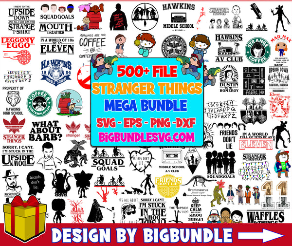 500 Stranger Things SVG Bundle, Stranger Things PNG Bundle, Stranger Things Bundle, Stranger Things Cut Files, Stranger Things Prints