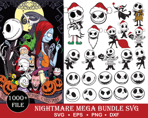 1000+ Nightmare Before Christmas SVG Mega Bundle 3.0