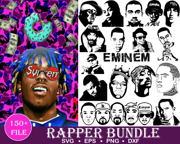 150+RAPPERS SVG, Rapper bundle svg,Tupac Shakur, png bundle, Tupac PNG, tupac png, hip hop, rapper, thug life songs, musician, sublimation